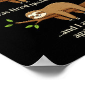 Funny Re-tired Definition Sloth Poster (Ecke)