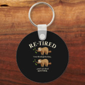 Funny Re-tired Definition Sloth Schlüsselanhänger (Vorderseite)