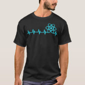 Funny Reactjs Heartbeat Javascript-Programm T-Shirt (Vorderseite)