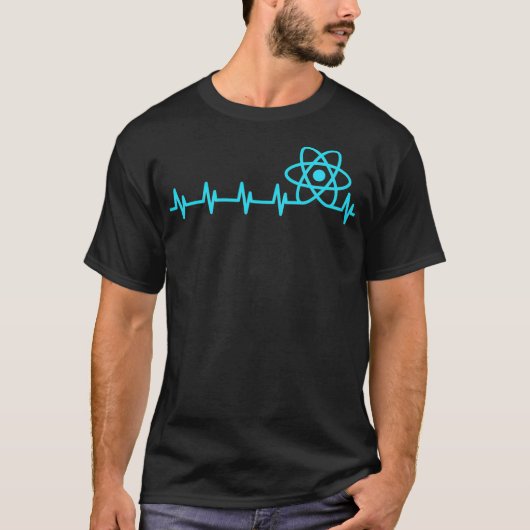 Funny Reactjs Heartbeat Javascript-Programm T-Shirt (Vorderseite)