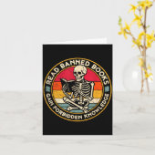 Funny Read Banned Books Retro Book Lover Reading S Karte (Gelbe Blume)