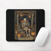 Funny Read in Peace Skeleton Halloween Read Nned B Mousepad (Mit Mouse)
