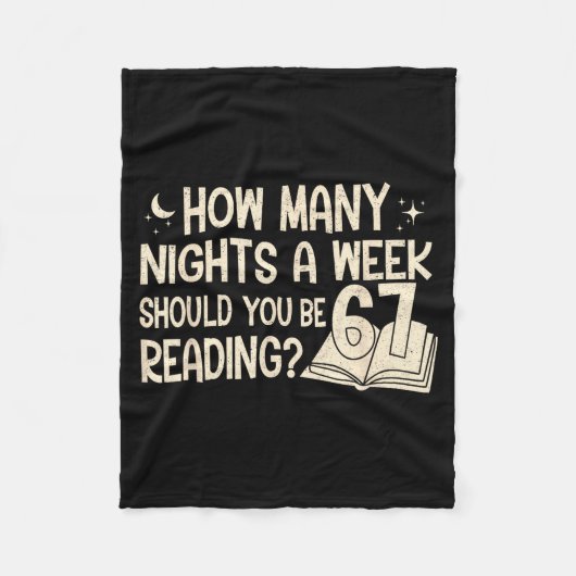Funny Reading 67 Six Seven Meme Englieacher Book L Fleecedecke (Vorderseite)