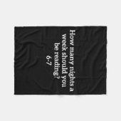 Funny Reading 67 Six Seven Meme Englieacher Book L Fleecedecke (Vorderseite (Horizontal))