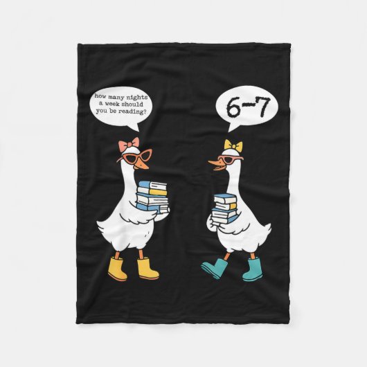 Funny Reading 67 Six Seven Meme Goose Teacher Book Fleecedecke (Vorderseite)