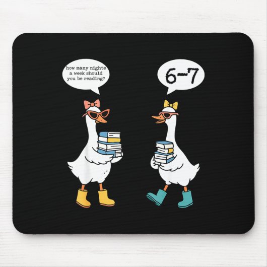 Funny Reading 67 Six Seven Meme Goose Teacher Book Mousepad (Vorne)