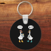 Funny Reading 67 Six Seven Meme Goose Teacher Book Schlüsselanhänger (Vorderseite)