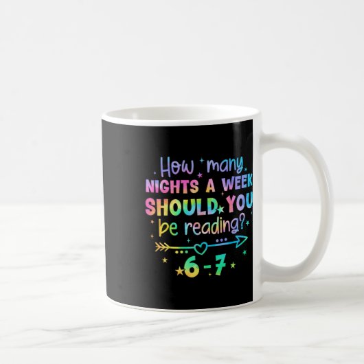 Funny Reading 67 Teacher Six Seven Reading 6 7 Boo Kaffeetasse (Rechts)