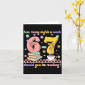 Funny Reading 67 Teacher Six Seven Reading 6 7 Boo Karte (Gelbe Blume)
