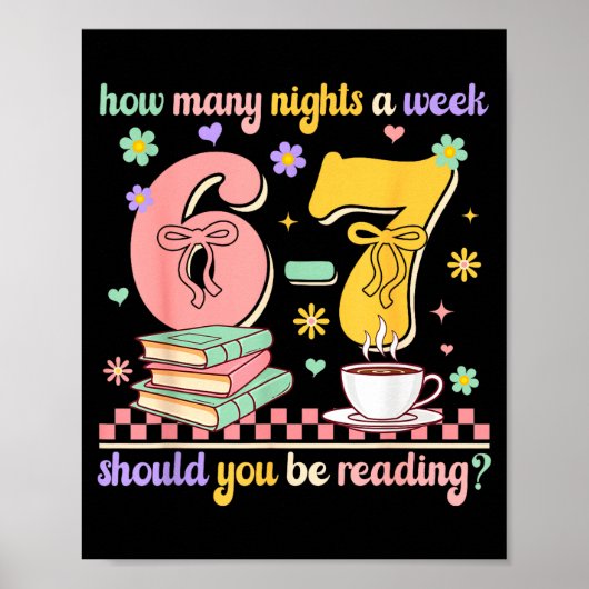 Funny Reading 67 Teacher Six Seven Reading 6 7 Boo Poster (Vorne)