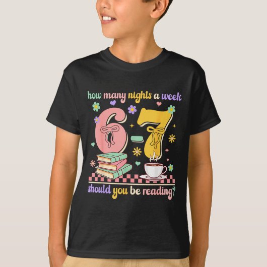 Funny Reading 67 Teacher Six Seven Reading 6 7 Boo T-Shirt (Vorderseite)