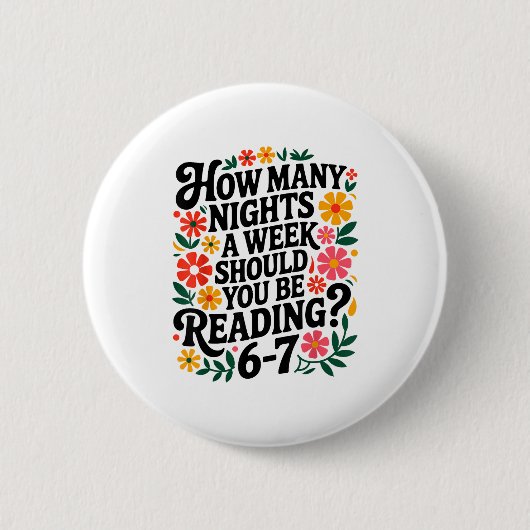 Funny Reading 6 7 Six Seven Meme Englieacher Book Button (Vorderseite)