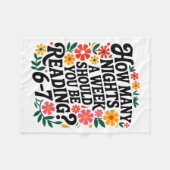 Funny Reading 6 7 Six Seven Meme Englieacher Book Fleecedecke (Vorderseite (Horizontal))