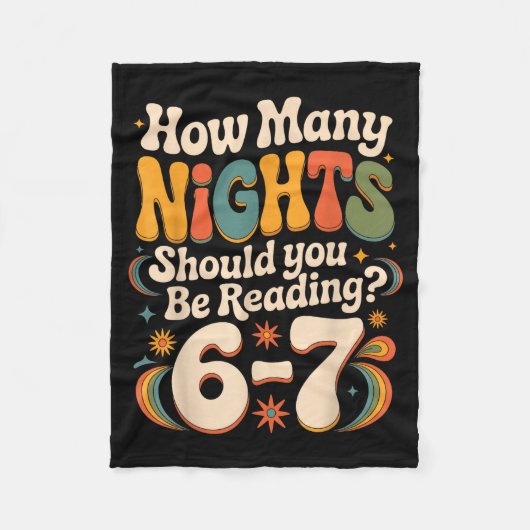 Funny Reading 6 7 Six Seven Meme Englieacher Book  Fleecedecke (Vorderseite)