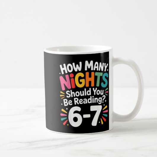 Funny Reading 6 7 Six Seven Meme Englieacher Book Kaffeetasse (Rechts)