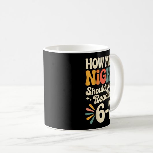 Funny Reading 6 7 Six Seven Meme Englieacher Book Kaffeetasse (VorderseiteRechts)