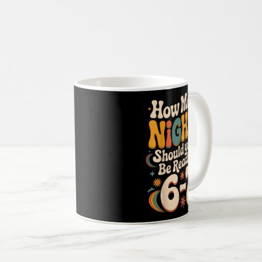 Funny Reading 6 7 Six Seven Meme Englieacher Book Kaffeetasse (VorderseiteRechts)