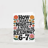Funny Reading 6 7 Six Seven Meme Englieacher Book  Karte (Vorderseite)