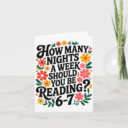 Funny Reading 6 7 Six Seven Meme Englieacher Book Karte (Vorderseite)