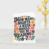 Funny Reading 6 7 Six Seven Meme Englieacher Book Karte (Gelbe Blume)