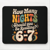 Funny Reading 6 7 Six Seven Meme Englieacher Book  Mousepad (Vorne)