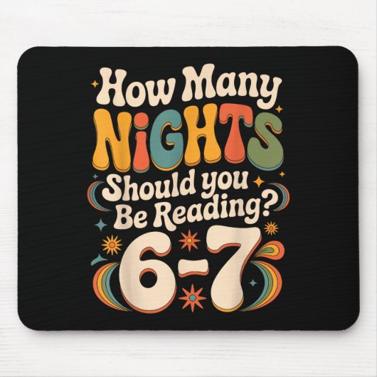 Funny Reading 6 7 Six Seven Meme Englieacher Book  Mousepad (Vorne)