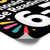 Funny Reading 6 7 Six Seven Meme Englieacher Book Poster (Ecke)