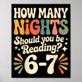Funny Reading 6 7 Six Seven Meme Englieacher Book Poster (Vorne)