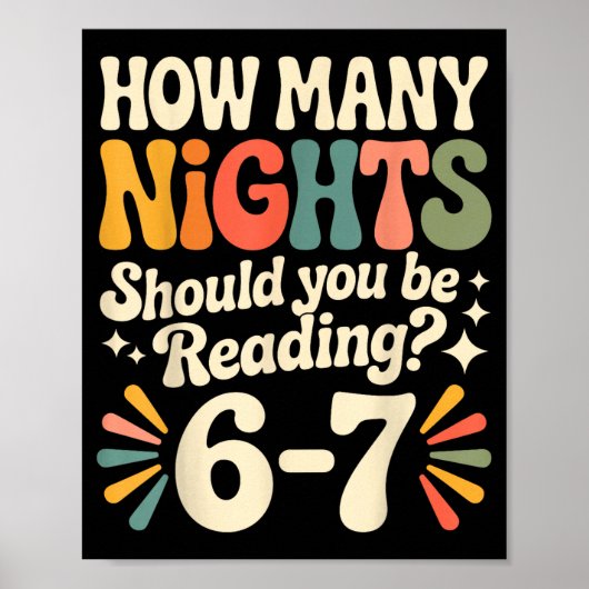 Funny Reading 6 7 Six Seven Meme Englieacher Book  Poster (Vorne)