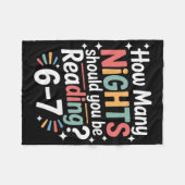 Funny Reading 6 7 Six Seven Meme English Teacher B Fleecedecke (Vorderseite (Horizontal))