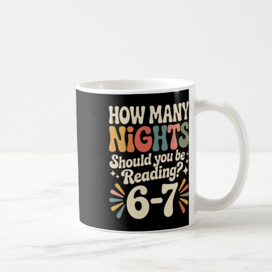 Funny Reading 6 7 Six Seven Meme English Teacher B Kaffeetasse (Rechts)