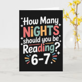 Funny Reading 6 7 Six Seven Meme English Teacher B Karte (Gelbe Blume)