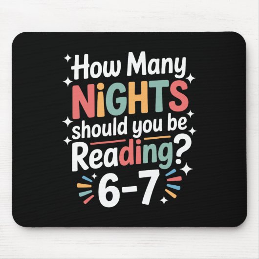 Funny Reading 6 7 Six Seven Meme English Teacher B Mousepad (Vorne)
