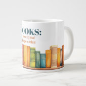 Funny Reading Book Lover Jumbo-Tasse (Vorderseite Rechts)