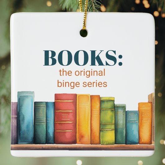 Funny Reading Book Lover Keramikornament