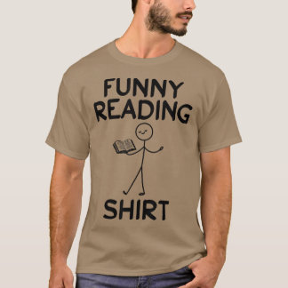 Funny Reading Book Reading Strichmännchen Book Lie T-Shirt
