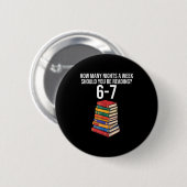 Funny Reading Book Teacher 67 Six Seven Meme Button (Vorne & Hinten)