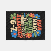 Funny Reading Book Teacher 67 Six Seven Meme Fleecedecke (Vorderseite (Horizontal))