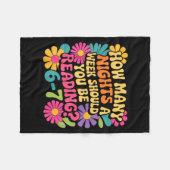 Funny Reading Book Teacher 67 Six Seven Meme Fleecedecke (Vorderseite (Horizontal))