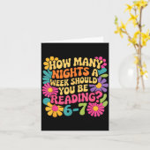 Funny Reading Book Teacher 67 Six Seven Meme  Karte (Gelbe Blume)