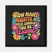 Funny Reading Book Teacher 67 Six Seven Meme Magnet (Vorne)