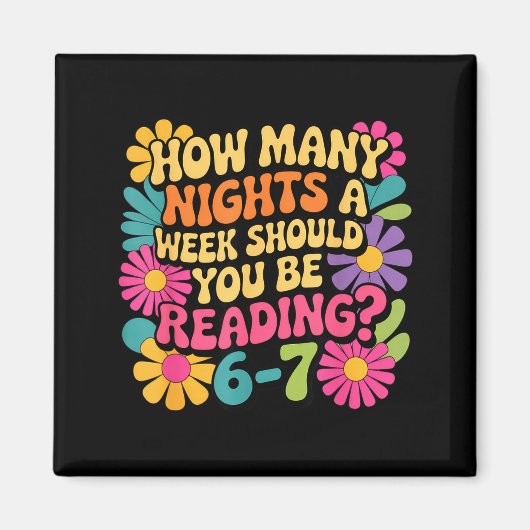 Funny Reading Book Teacher 67 Six Seven Meme Magnet (Vorne)