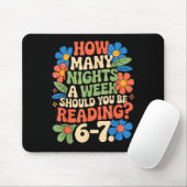 Funny Reading Book Teacher 67 Six Seven Meme Mousepad (Mit Mouse)