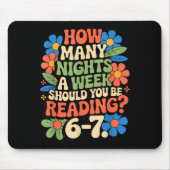 Funny Reading Book Teacher 67 Six Seven Meme  Mousepad (Vorne)