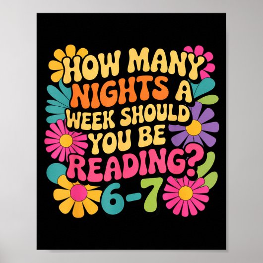 Funny Reading Book Teacher 67 Six Seven Meme Poster (Vorne)