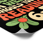 Funny Reading Book Teacher 67 Six Seven Meme Poster (Ecke)