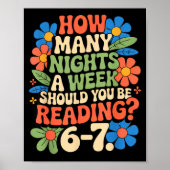 Funny Reading Book Teacher 67 Six Seven Meme  Poster (Vorne)