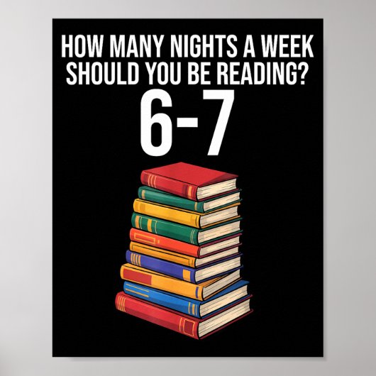 Funny Reading Book Teacher 67 Six Seven Meme Poster (Vorne)