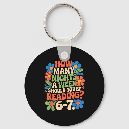 Funny Reading Book Teacher 67 Six Seven Meme  Schlüsselanhänger (Vorderseite)