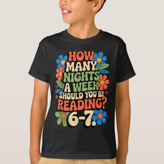 Funny Reading Book Teacher 67 Six Seven Meme T-Shirt (Vorderseite)